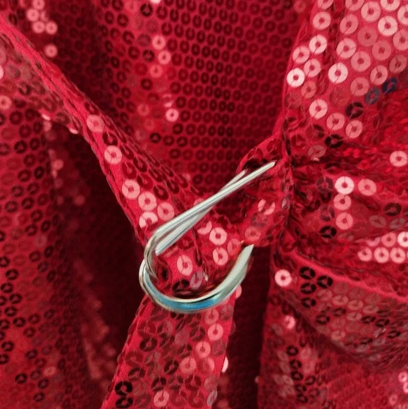 Lovers & Friends red sequined wrap around dress size small